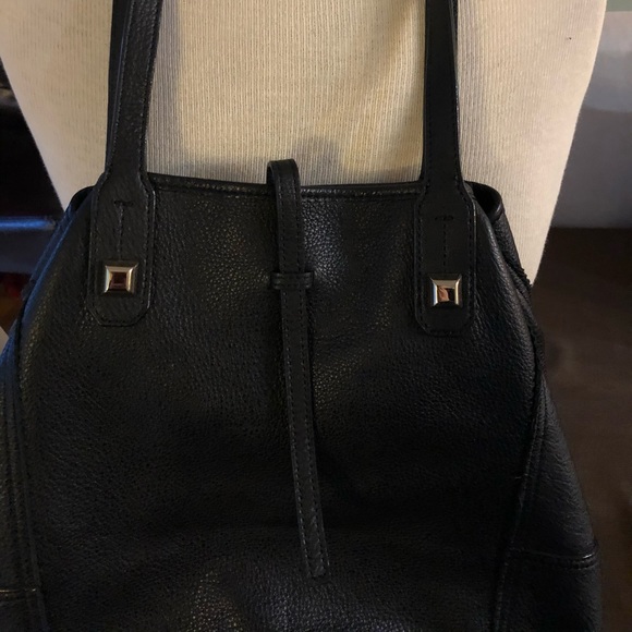 Stella & Dot Paris Market Black Leather Tote - Picture 9 of 12